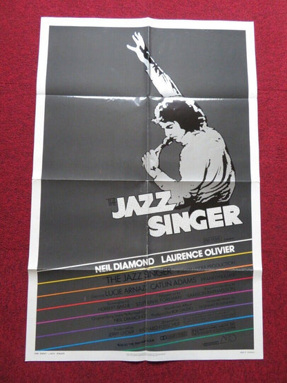 THE JAZZ SINGER FOLDED US ONE SHEET POSTER NEIL DIAMOND LAURENCE OLIVIER 1980 - Rendezvous Cinema