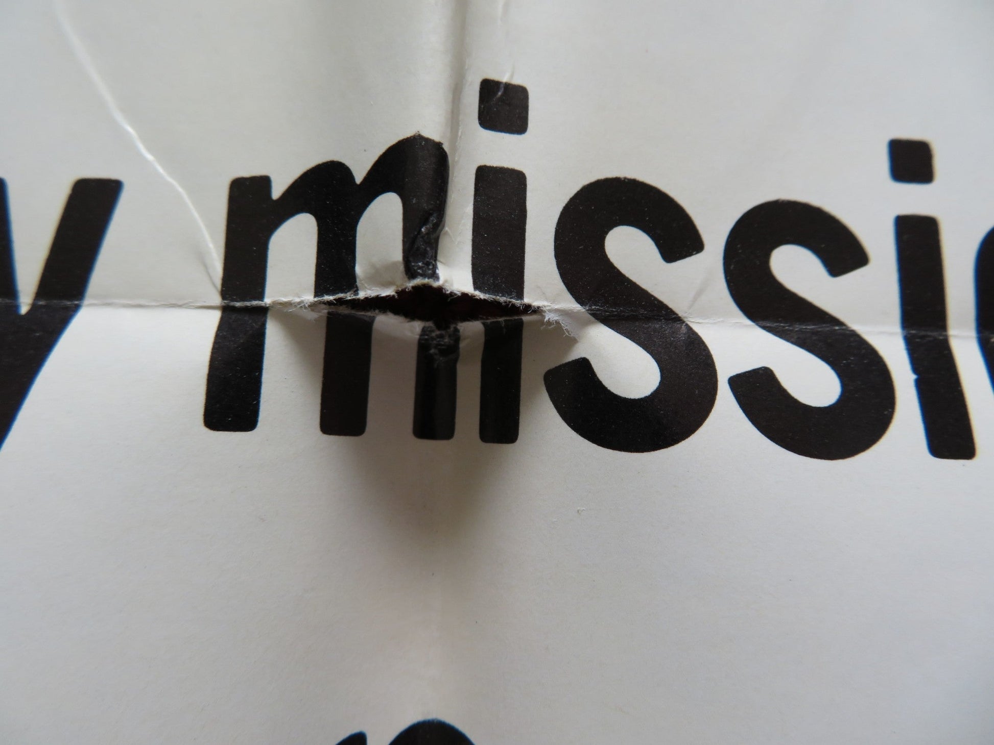 THE JERUSALEM FILE FOLDED US ONE SHEET POSTER BRUCE DAVISON N. WILLIAMSON 1971 Rendezvous Cinema Movie posters