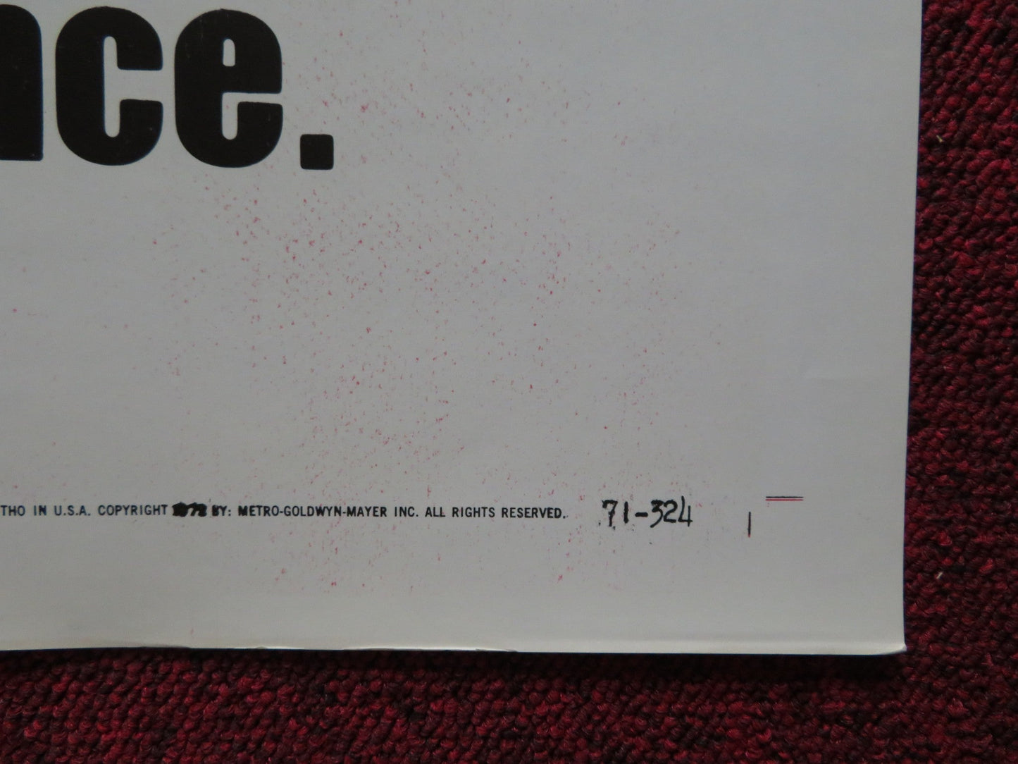 THE JERUSALEM FILE FOLDED US ONE SHEET POSTER BRUCE DAVISON N. WILLIAMSON 1971 Rendezvous Cinema Movie posters