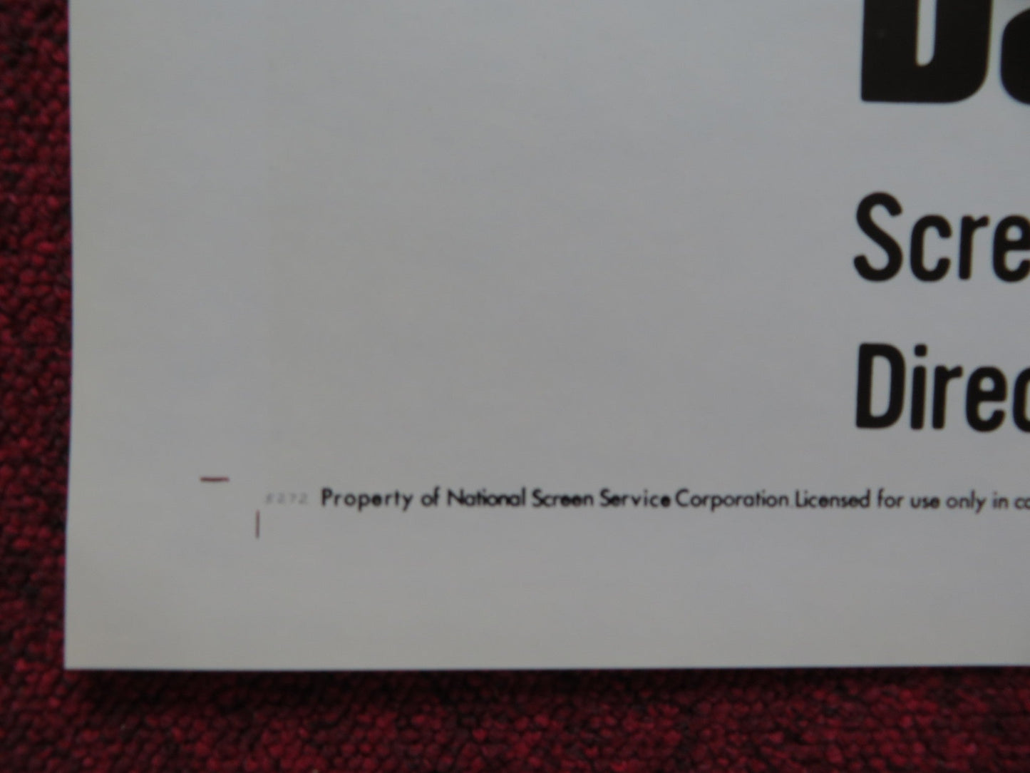 THE JERUSALEM FILE FOLDED US ONE SHEET POSTER BRUCE DAVISON N. WILLIAMSON 1971 Rendezvous Cinema Movie posters