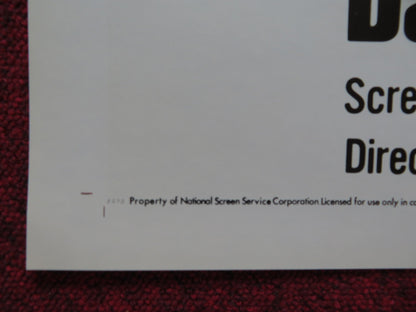 THE JERUSALEM FILE FOLDED US ONE SHEET POSTER BRUCE DAVISON N. WILLIAMSON 1971 Rendezvous Cinema Movie posters