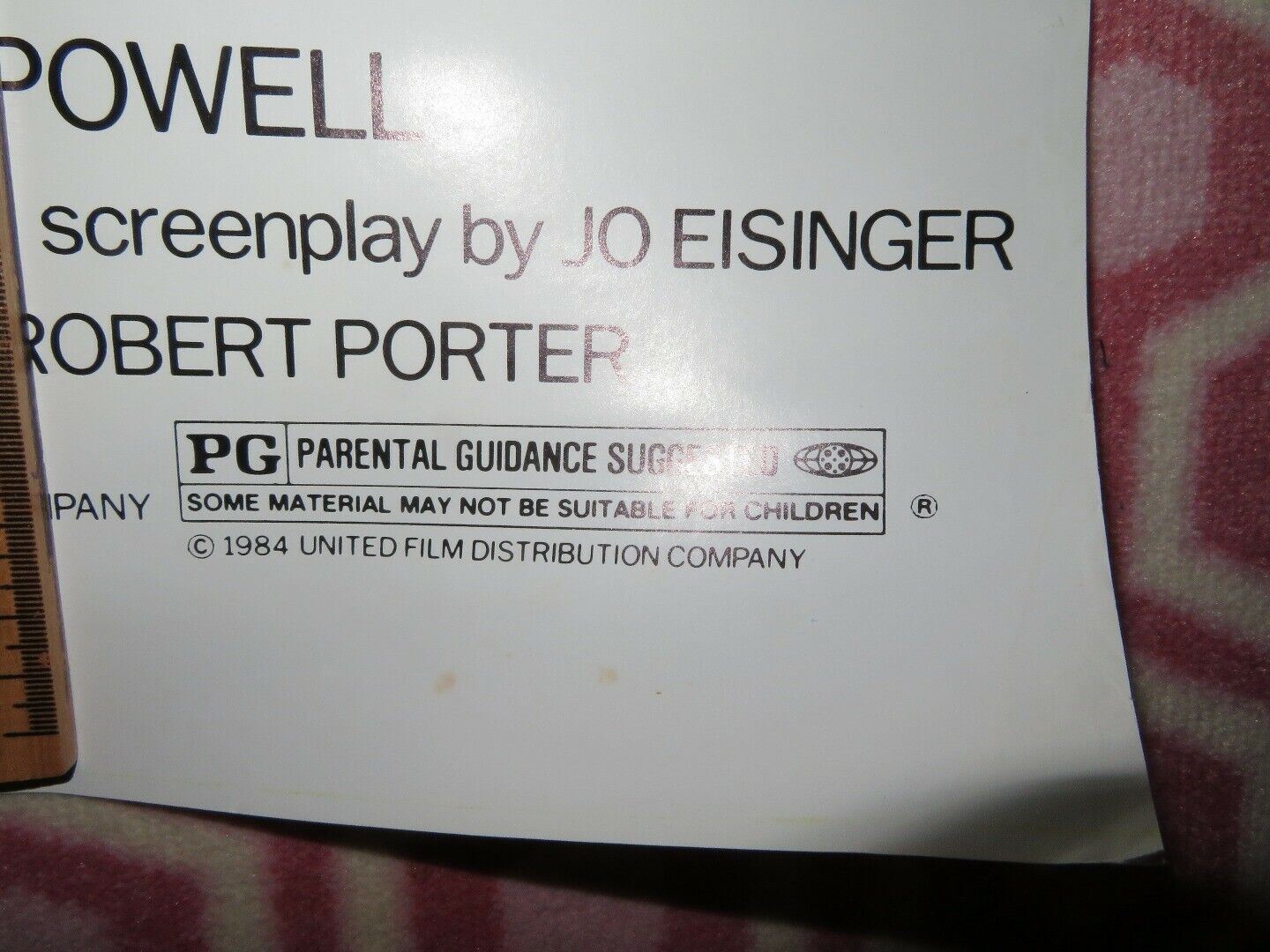 THE JIGSAW MAN US ONE SHEET ROLLED POSTER DOROTHEA BENNETT 1983 - Rendezvous Cinema