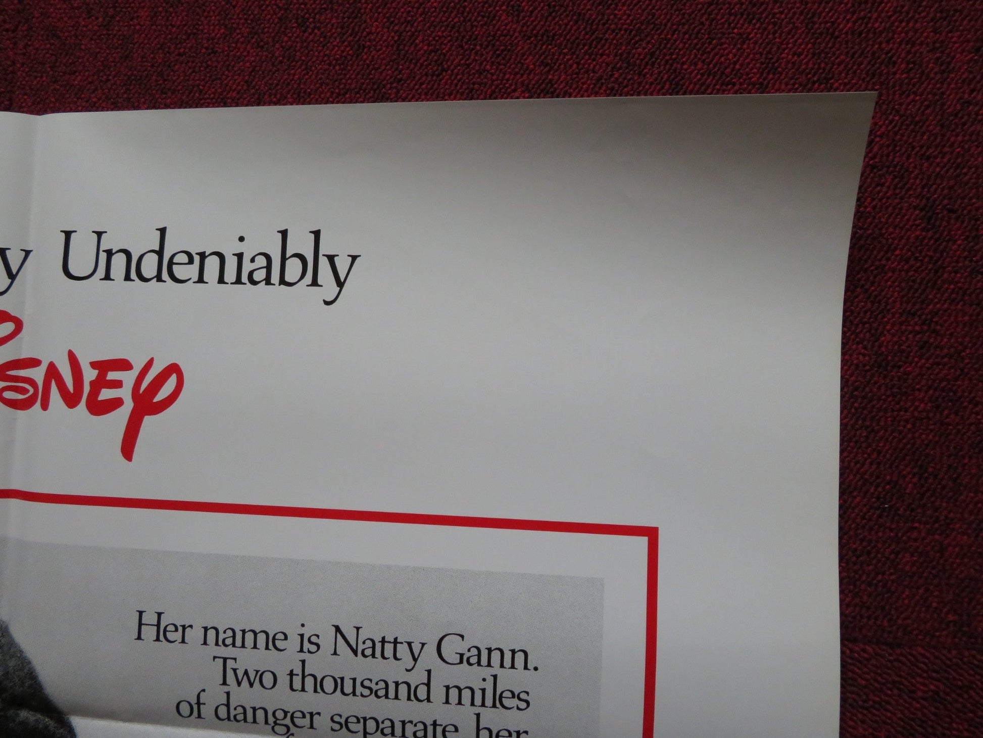 THE JOURNEY OF NATTY GANN FOLDED US ONE SHEET POSTER DISNEY M. SALENGER 1985 Rendezvous Cinema Movie posters