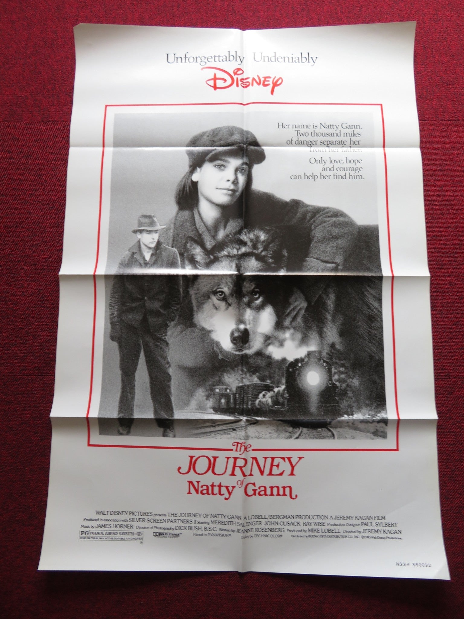 THE JOURNEY OF NATTY GANN FOLDED US ONE SHEET POSTER DISNEY M. SALENGER 1985 Rendezvous Cinema Movie posters