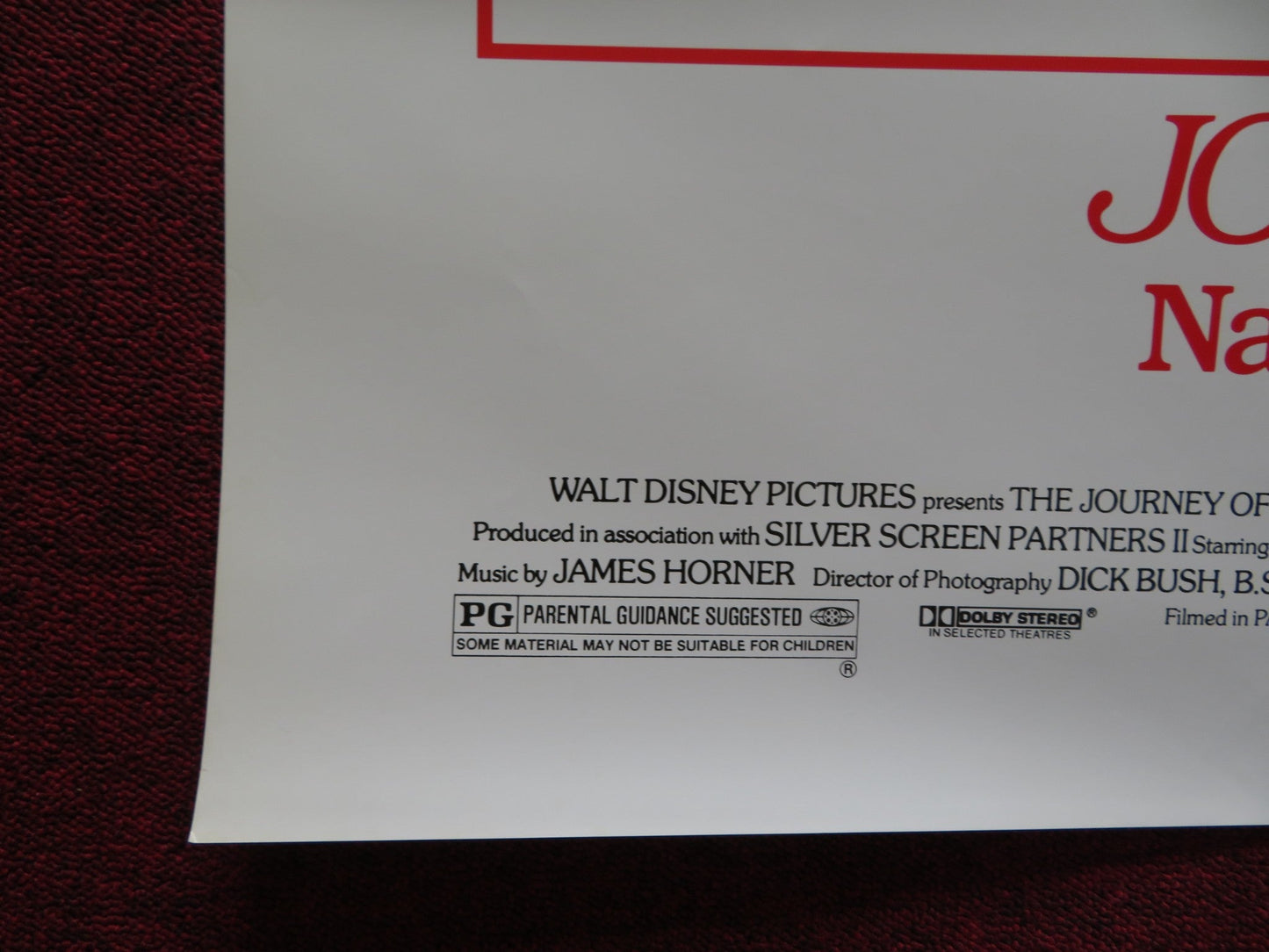 THE JOURNEY OF NATTY GANN FOLDED US ONE SHEET POSTER DISNEY M. SALENGER 1985 Rendezvous Cinema Movie posters