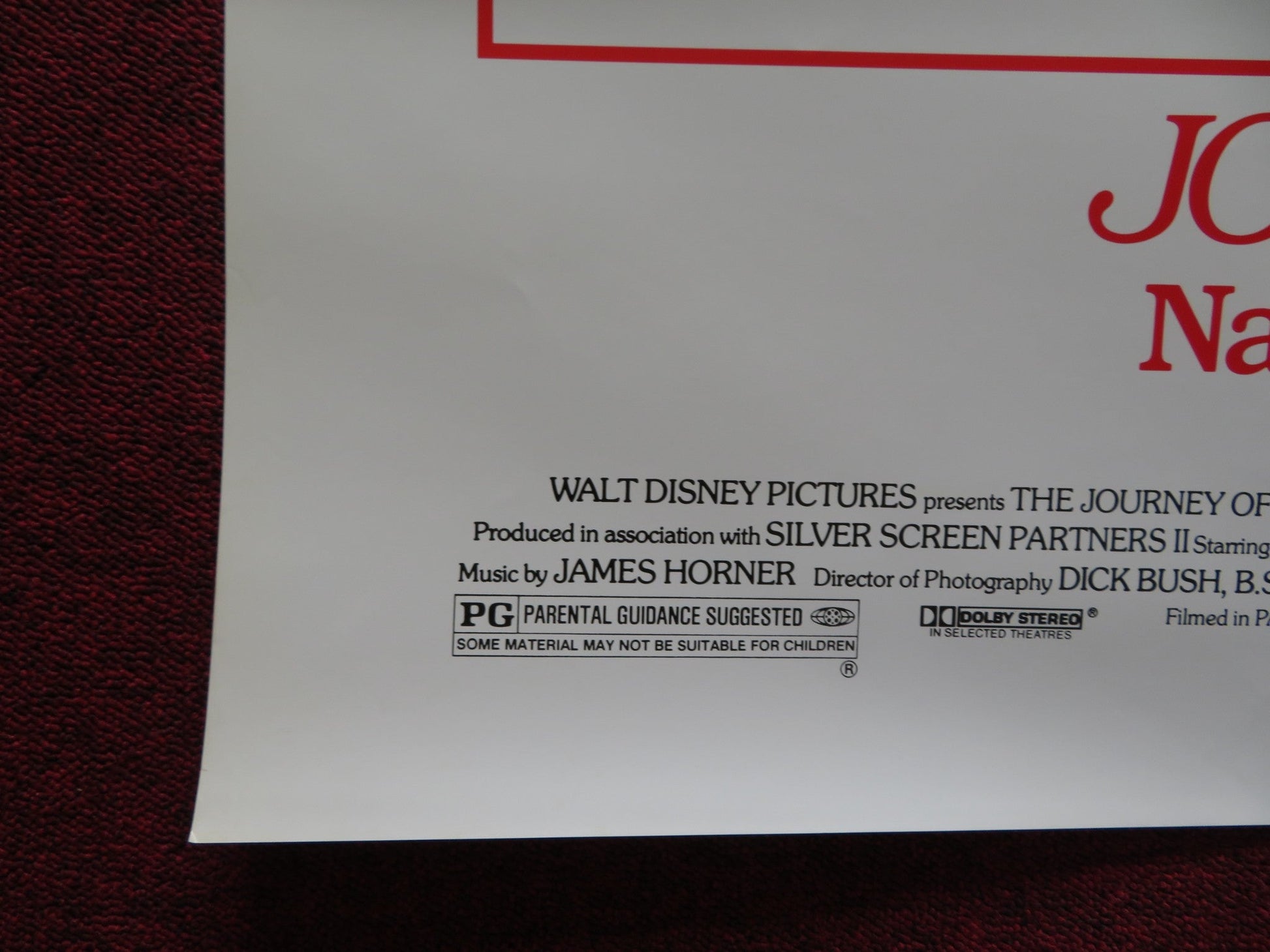 THE JOURNEY OF NATTY GANN FOLDED US ONE SHEET POSTER DISNEY M. SALENGER 1985 Rendezvous Cinema Movie posters