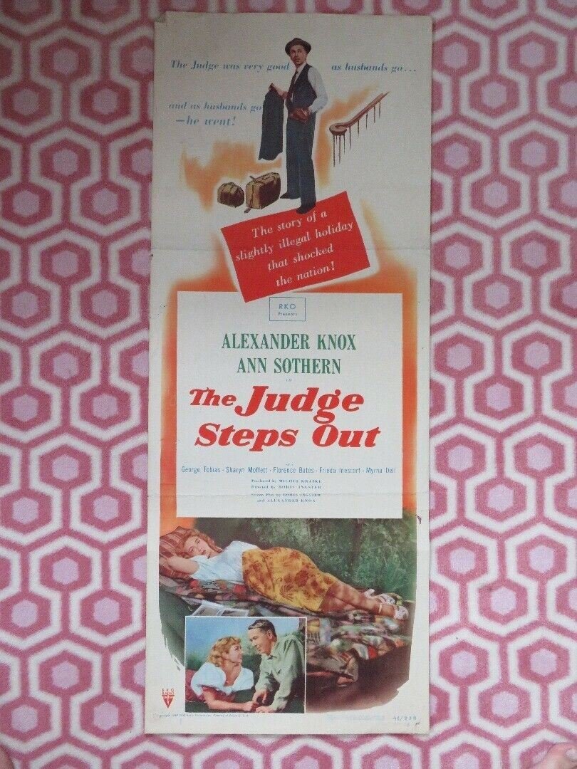 THE JUDGE STEPS OUT US INSERT (14"x 36") POSTER ALEXANDER KNOX 1948 Movie posters