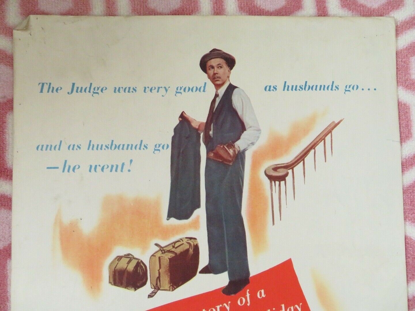 THE JUDGE STEPS OUT US INSERT (14"x 36") POSTER ALEXANDER KNOX 1948 Movie posters