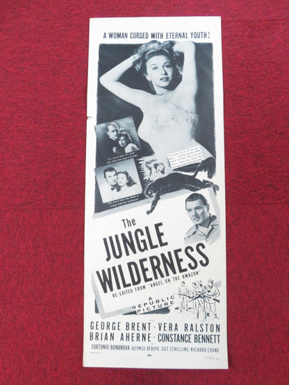 THE JUNGLE WILDERNESS US INSERT (14"x 36") POSTER GEORGE BRENT VERA RALSTON 1954 Rendezvous Cinema Movie posters