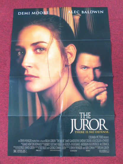 THE JUROR FOLDED US ONE SHEET POSTER DEMI MOORE ALEC BALDWIN 1996 Rendezvous Cinema Movie posters