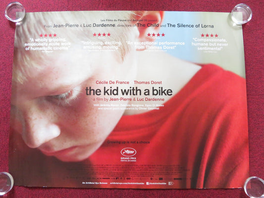 THE KID WITH A BIKE UK QUAD ROLLED POSTER THOMAS DORET CECILE DE FRANCE 2011 Rendezvous Cinema Movie posters