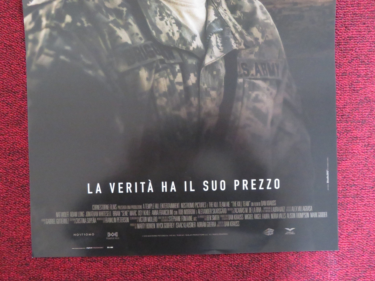 THE KILL TEAM ITALIAN LOCANDINA POSTER NAT WOLFF ALEXANDER SKARSGARD 2019 Rendezvous Cinema Movie posters