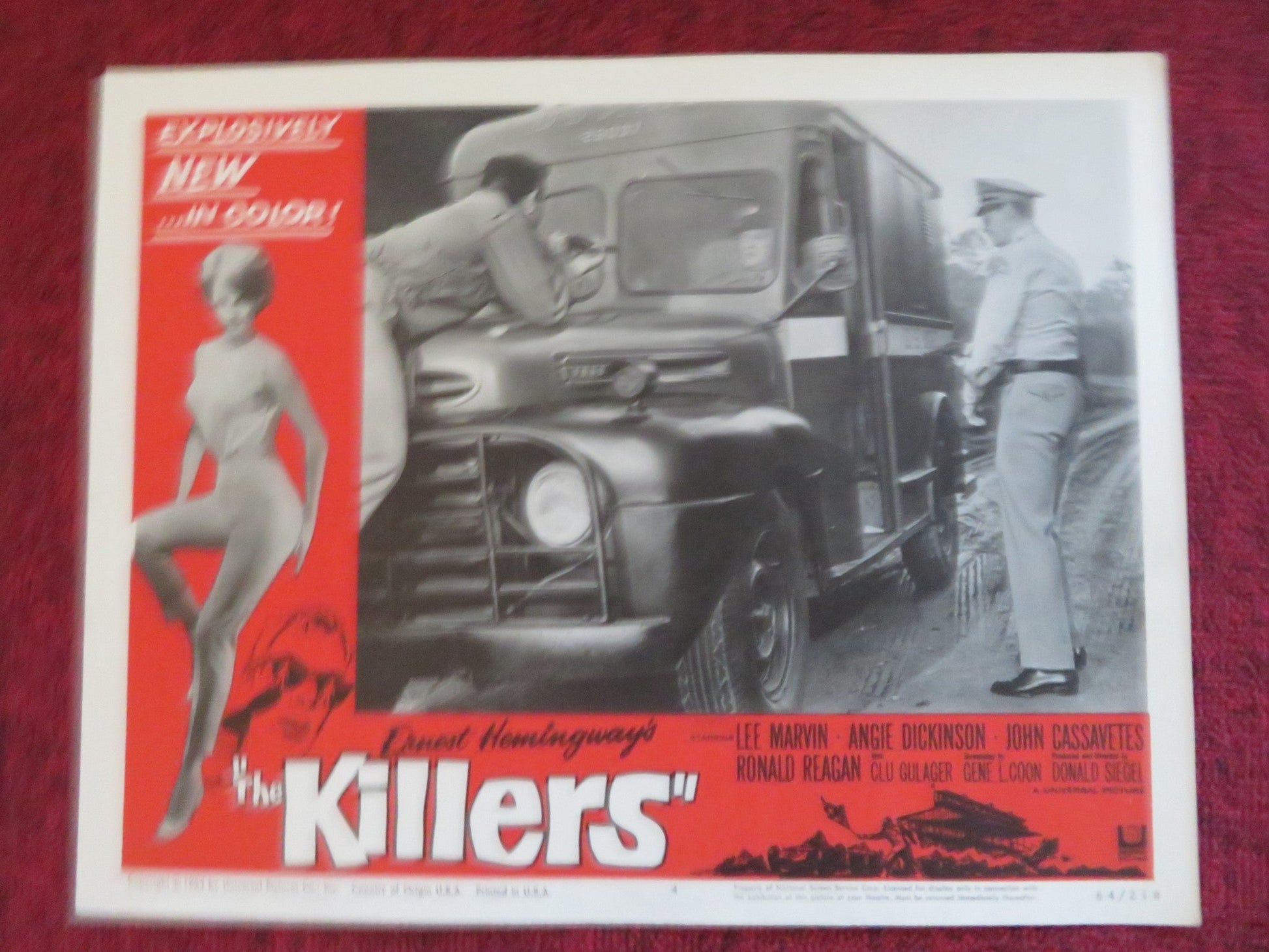 THE KILLERS US LOBBY CARD FULL SET LEE MARVIN ANGIE DICKINSON RONALD REAGAN 1964 Rendezvous Cinema Movie posters