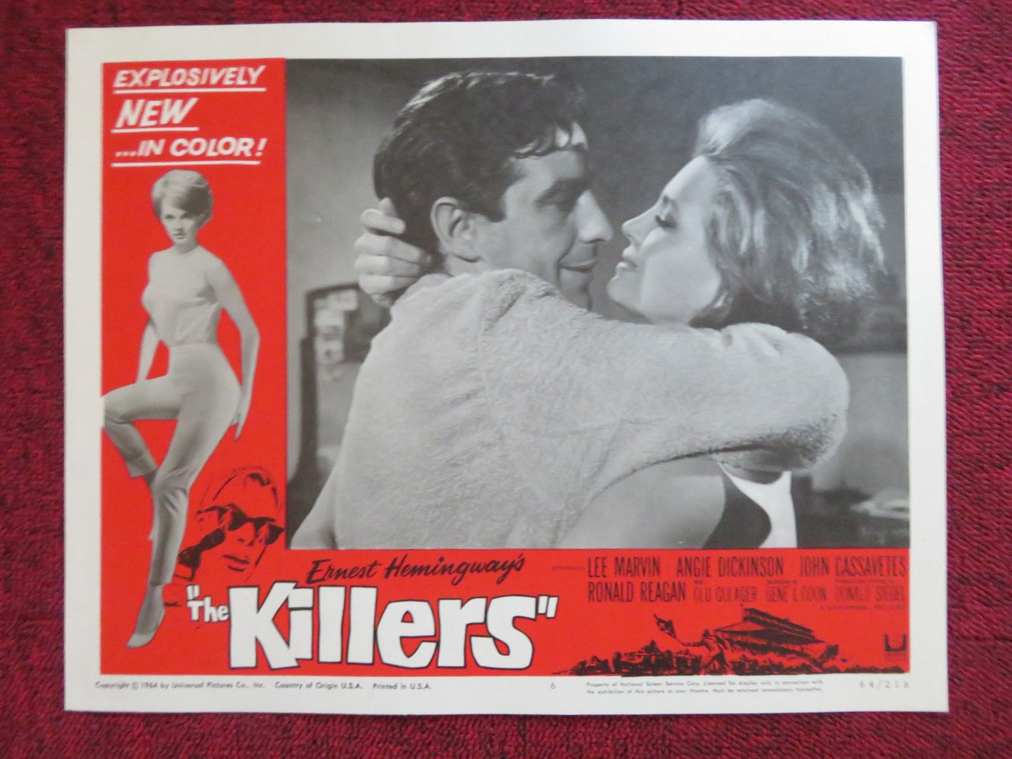 THE KILLERS US LOBBY CARD FULL SET LEE MARVIN ANGIE DICKINSON RONALD REAGAN 1964 Rendezvous Cinema Movie posters