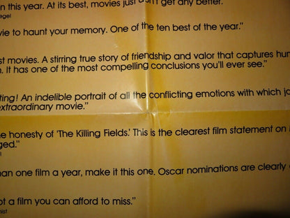 THE KILLING FIELDS US ONE SHEET POSTER JOHN MALKOVICH 1984 Movie posters