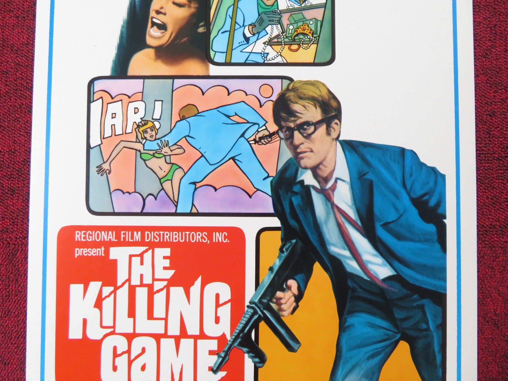THE KILLING GAME US INSERT (14"x 36") POSTER JEAN - PIERRE CASSEL AUGER 1968 Rendezvous Cinema Movie posters