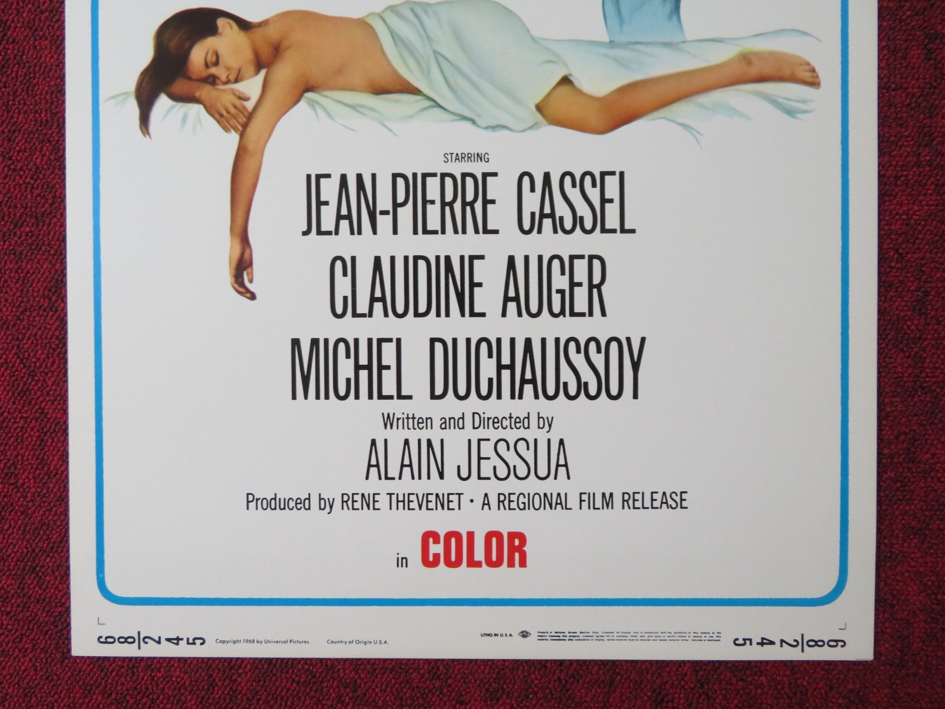 THE KILLING GAME US INSERT (14"x 36") POSTER JEAN - PIERRE CASSEL AUGER 1968 Rendezvous Cinema Movie posters