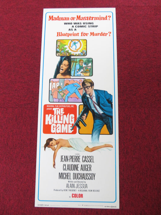 THE KILLING GAME US INSERT (14"x 36") POSTER JEAN - PIERRE CASSEL AUGER 1968 Rendezvous Cinema Movie posters