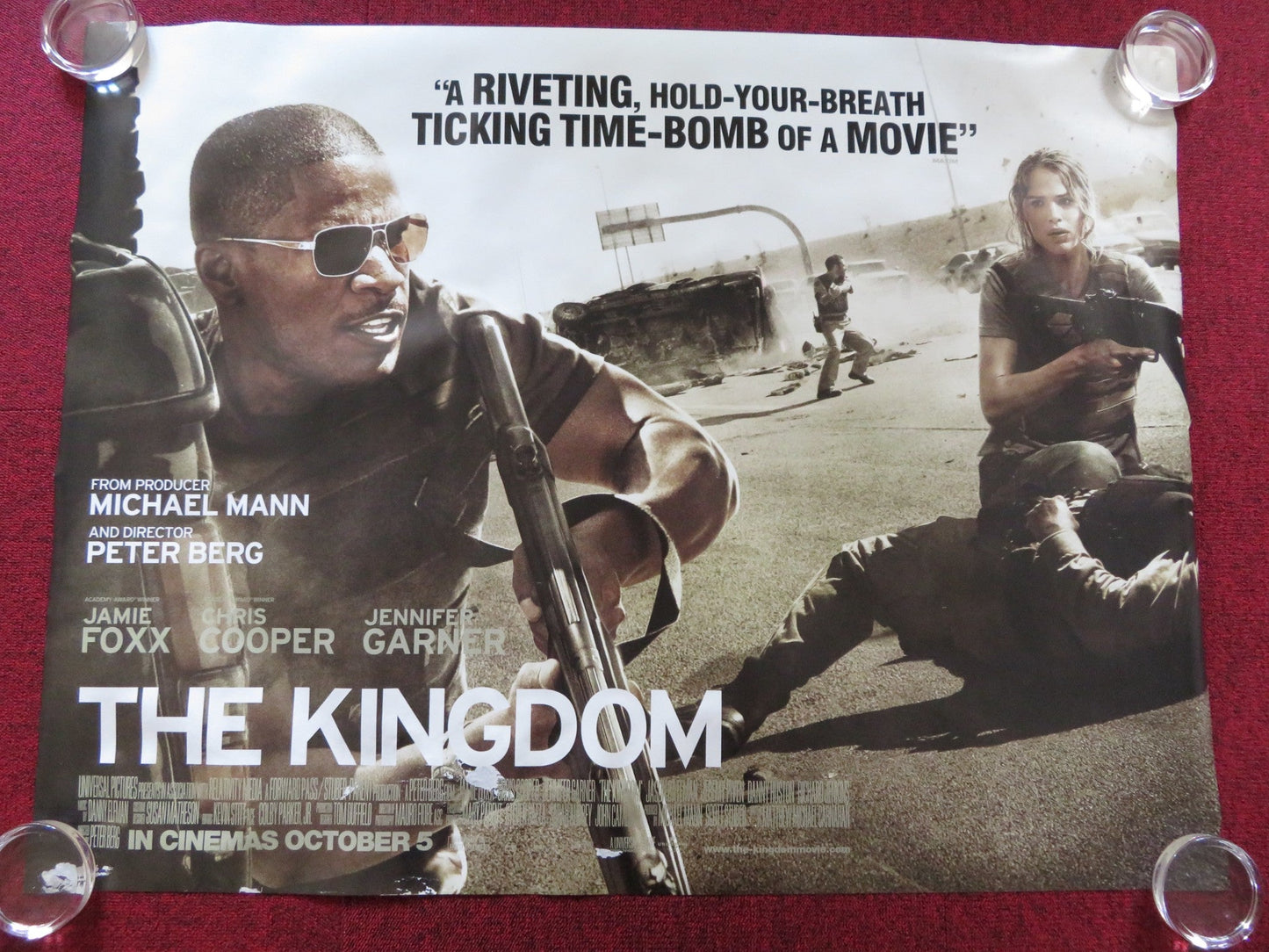 THE KINGDOM UK QUAD (30"x 40") ROLLED POSTER JAMIE FOXX CHRIS COOPER 2007 Rendezvous Cinema Movie posters