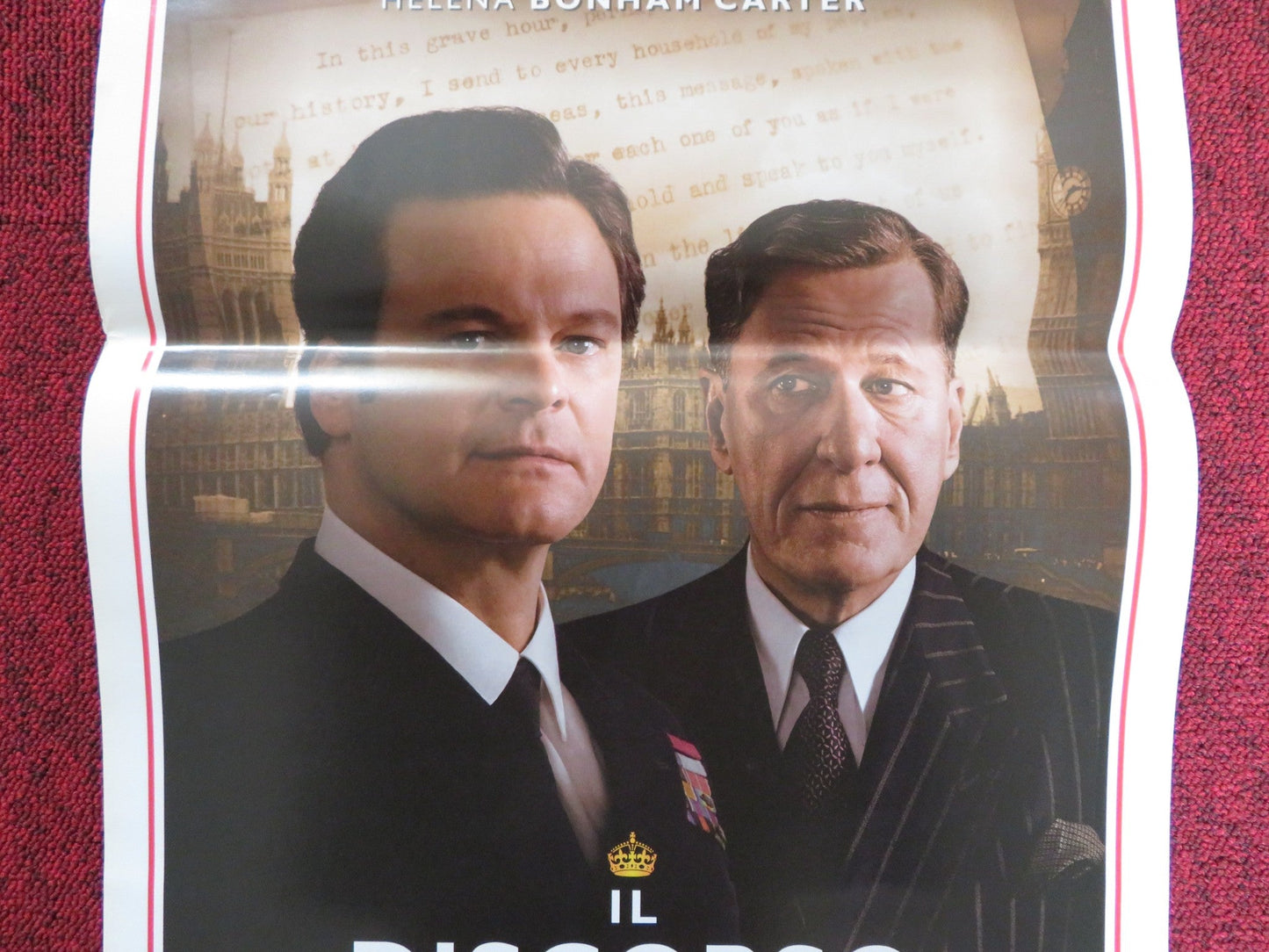 THE KING'S SPEECH ITALIAN LOCANDINA POSTER COLIN FIRTH GEOFFREY RUSH 2010 Rendezvous Cinema Movie posters