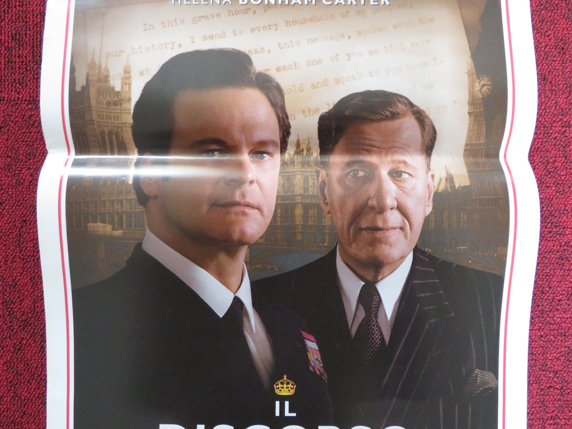 THE KING'S SPEECH ITALIAN LOCANDINA POSTER COLIN FIRTH GEOFFREY RUSH 2010 Rendezvous Cinema Movie posters