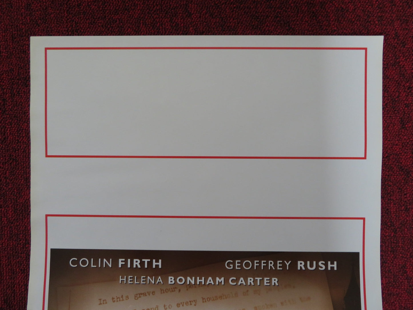 THE KING'S SPEECH ITALIAN LOCANDINA POSTER COLIN FIRTH GEOFFREY RUSH 2010 Rendezvous Cinema Movie posters