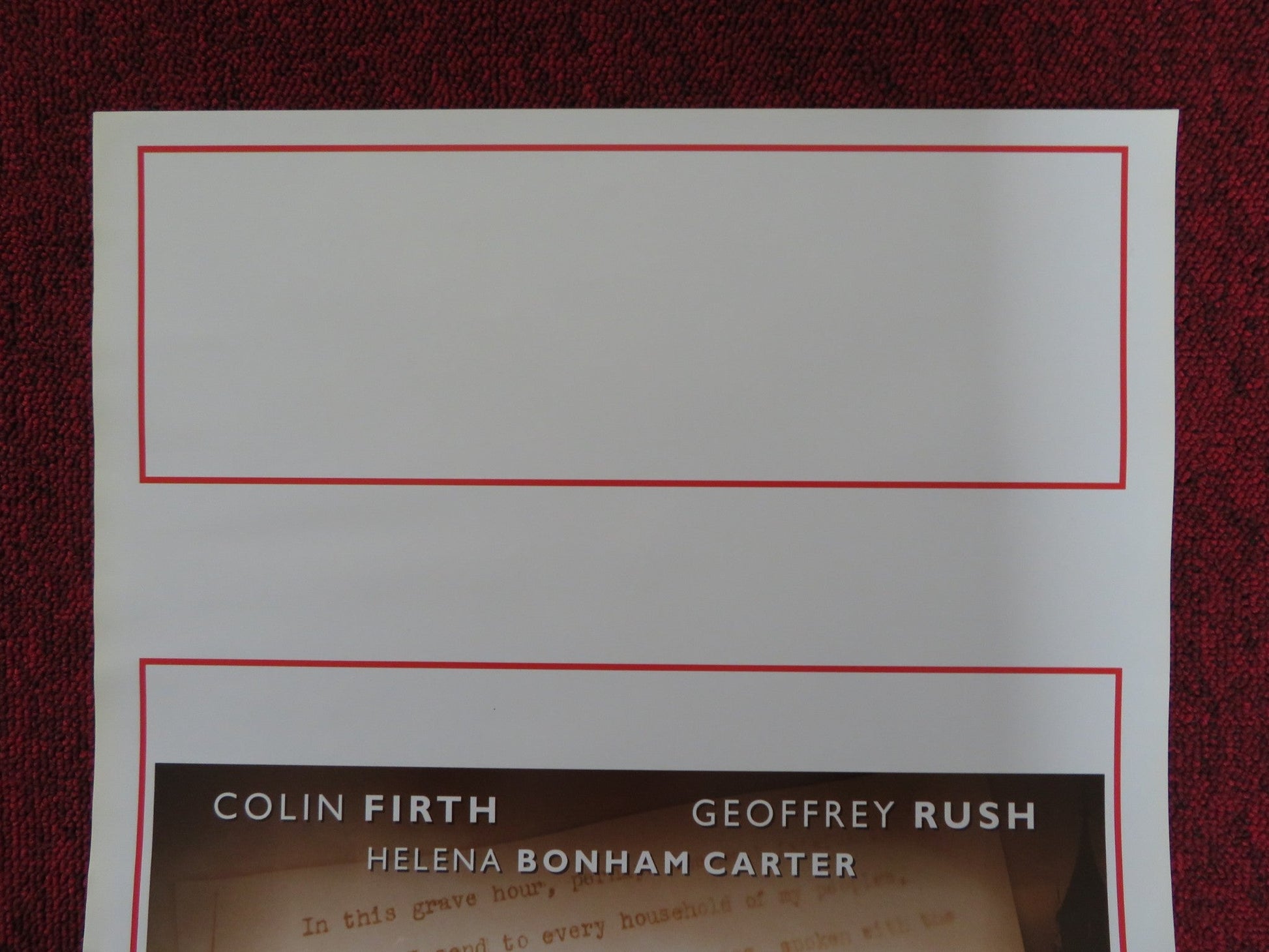 THE KING'S SPEECH ITALIAN LOCANDINA POSTER COLIN FIRTH GEOFFREY RUSH 2010 Rendezvous Cinema Movie posters