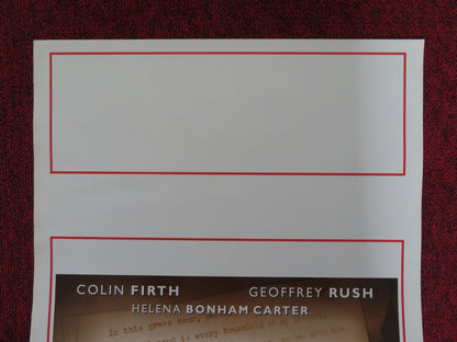 THE KING'S SPEECH ITALIAN LOCANDINA POSTER COLIN FIRTH GEOFFREY RUSH 2010 Rendezvous Cinema Movie posters