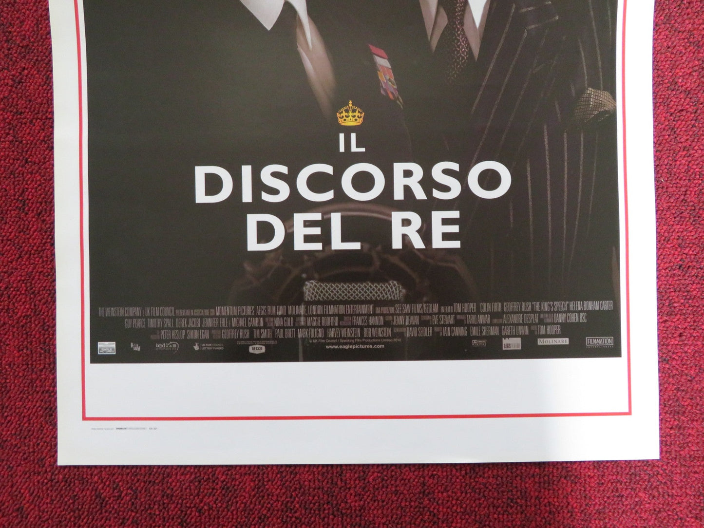 THE KING'S SPEECH ITALIAN LOCANDINA POSTER COLIN FIRTH GEOFFREY RUSH 2010 Rendezvous Cinema Movie posters