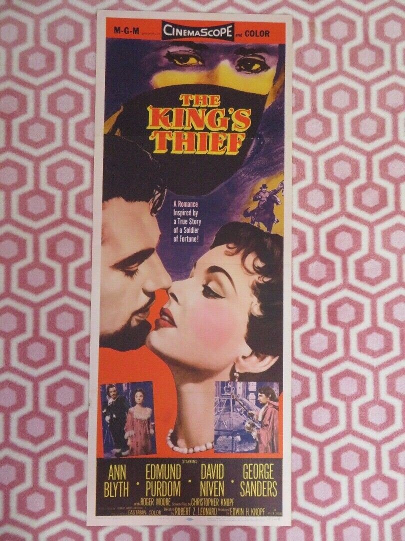 THE KING'S THIEF US INSERT (14"x 36") POSTER EDMUND PURDOM ANN BLYTH 1955 Rendezvous Cinema Movie posters