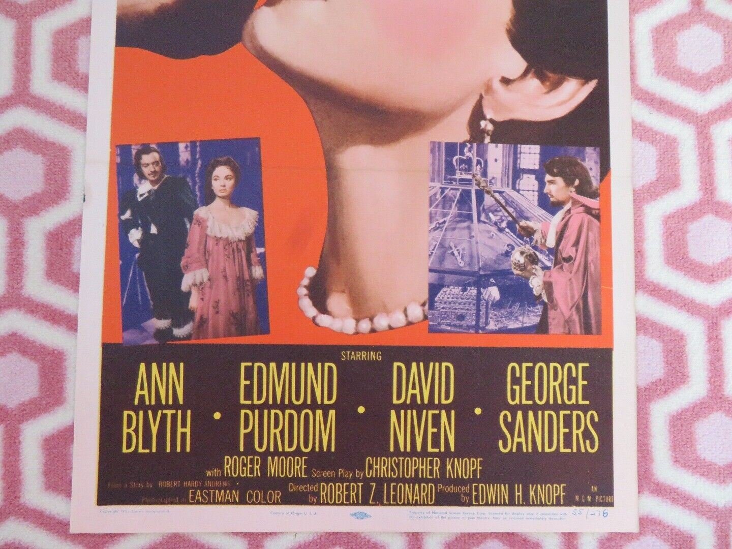 THE KING'S THIEF US INSERT (14"x 36") POSTER EDMUND PURDOM ANN BLYTH 1955 Rendezvous Cinema Movie posters