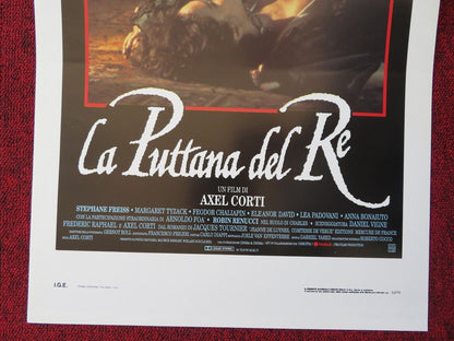 THE KING'S WHORE ITALIAN LOCANDINA (27.5"x13") POSTER TIMOTHY DALTON 1991 Movie posters