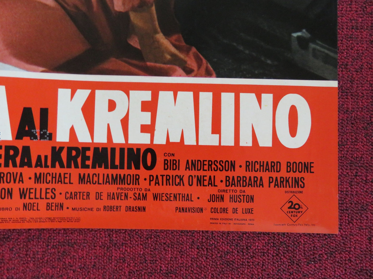 THE KREMLIN LETTER - B ITALIAN FOGLIO POSTER BIBI ANDERSSON RICHARD BOONE 1970 Rendezvous Cinema Movie posters