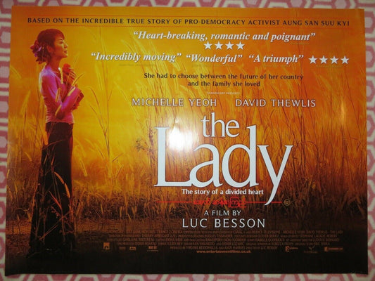 THE LADY QUAD (30"x 40") ROLLED POSTER MICHELLE YEOH DAVID THEWLIS 2011 Movie posters