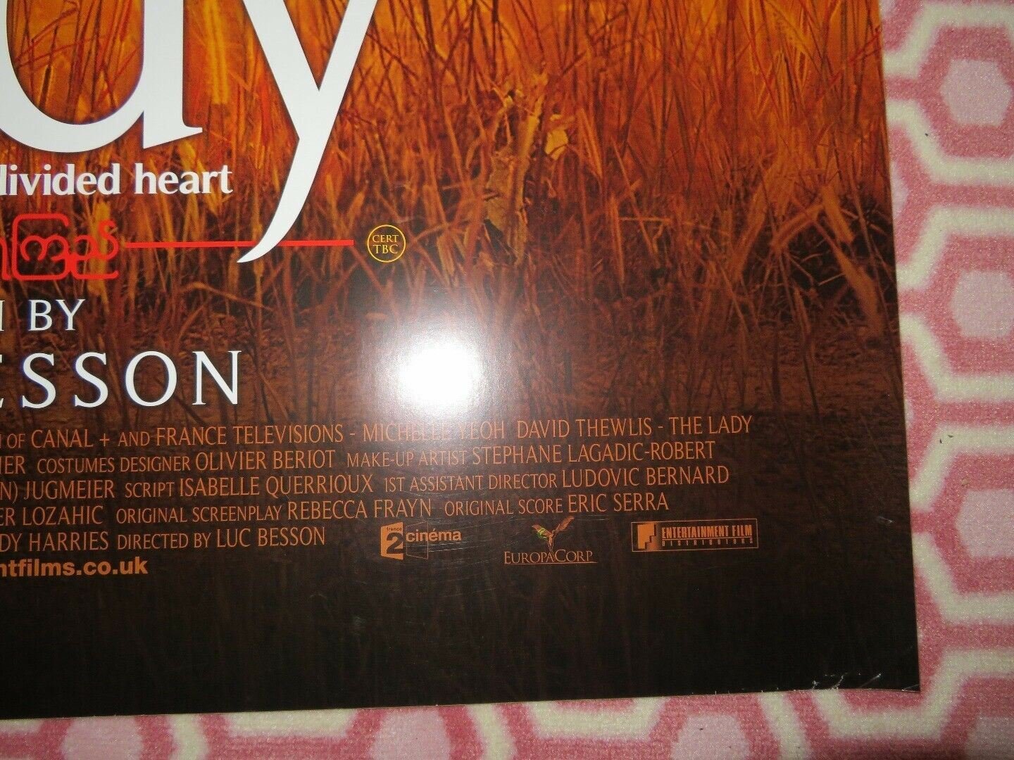 THE LADY QUAD (30"x 40") ROLLED POSTER MICHELLE YEOH DAVID THEWLIS 2011 Movie posters