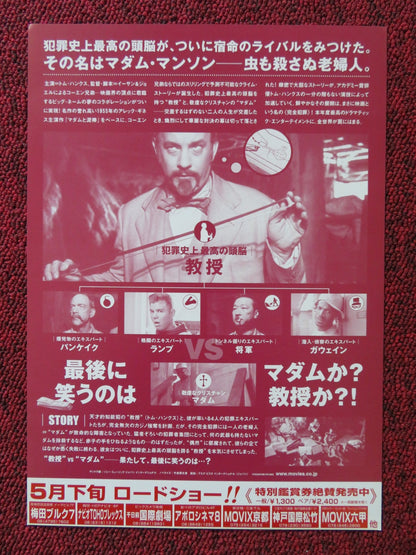 THE LADYKILLERS JAPANESE CHIRASHI (B5) POSTER TOM HANKS J.K SIMMONS 2004 Rendezvous Cinema Movie posters