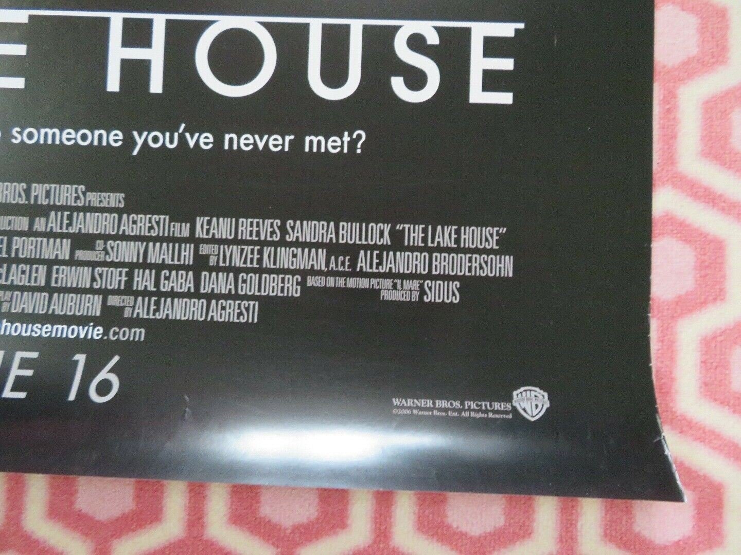 THE LAKE HOUSE US ONE SHEET ROLLED POSTER KEANU REEVES SANDRA BULLOCK - Rendezvous Cinema