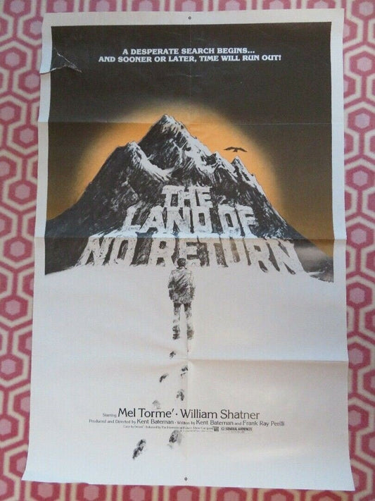 THE LAND OF NO RETURN US ONE SHEET POSTER MEL TORME WILLIAM SHATNER Movie posters