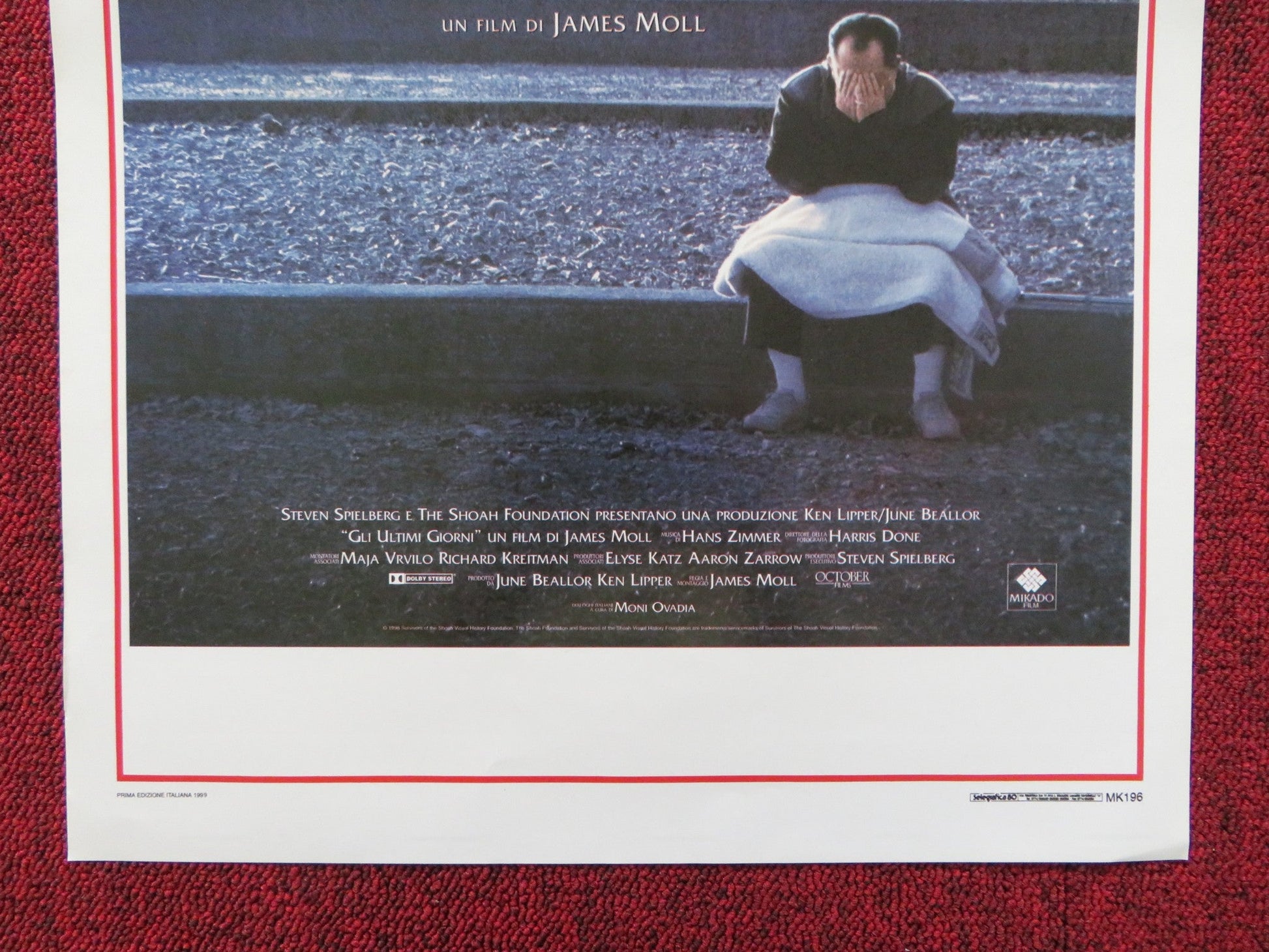 THE LAST DAYS ITALIAN LOCANDINA POSTER JAMES MOLL 1999 Rendezvous Cinema Movie posters