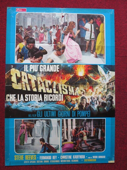 THE LAST DAYS OF POMPEII ITALIAN FOGLIO ROLLED POSTER STEVE REEVES FERNANDO REY Movie posters