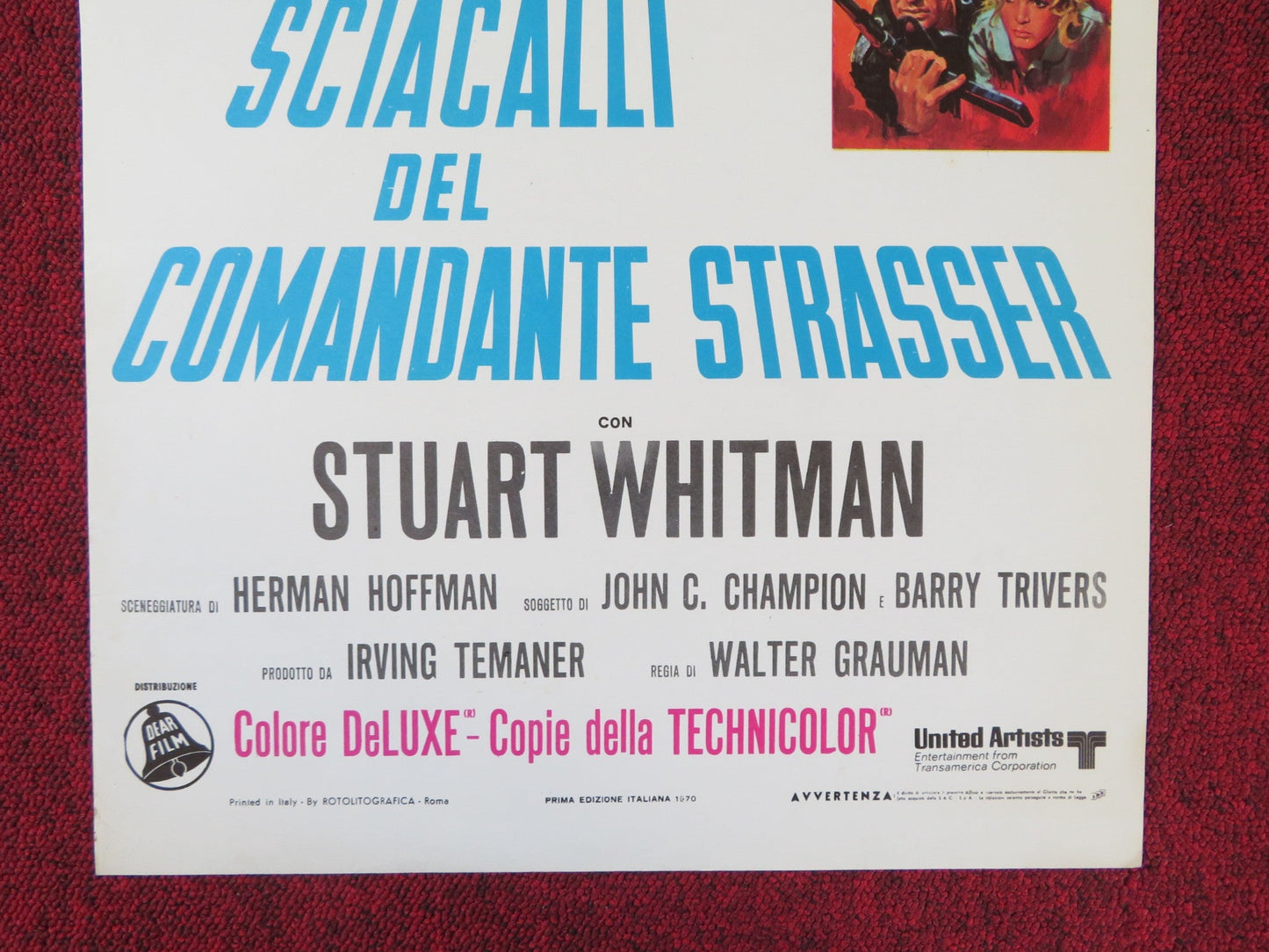THE LAST ESCAPE ITALIAN LOCANDINA POSTER STUART WHITMAN JOHN COLLIN 1970 Rendezvous Cinema Movie posters