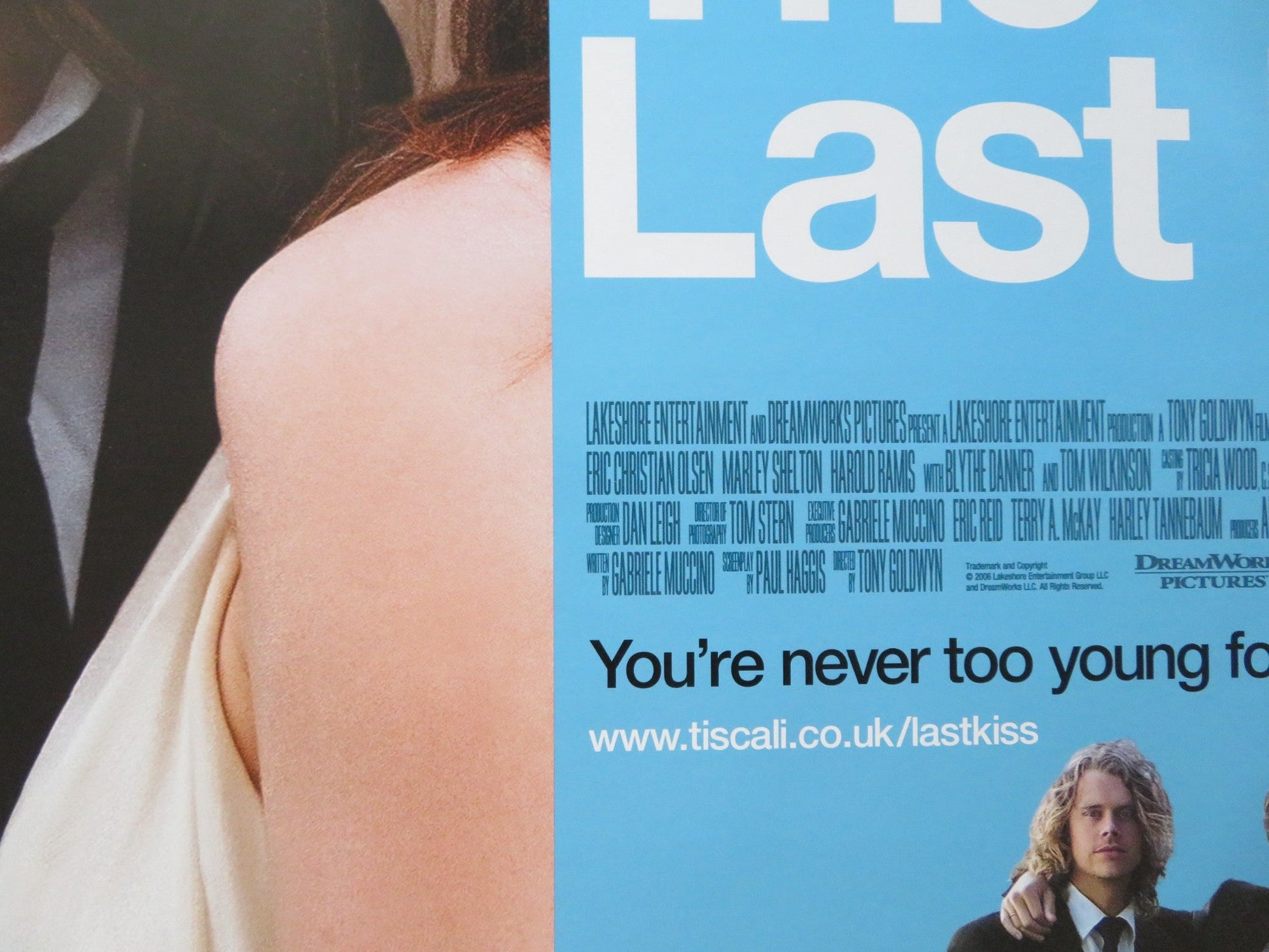 THE LAST KISS UK QUAD (30"x 40") ROLLED POSTER ZACH BRAFF JACINDA BARRETT 2006 Rendezvous Cinema Movie posters
