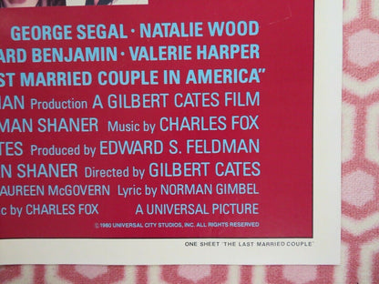 THE LAST MARRIED COUPLE IN AMERICA FOLDED US ONE SHEET POSTER GEORGE SEGAL 1980 Movie posters
