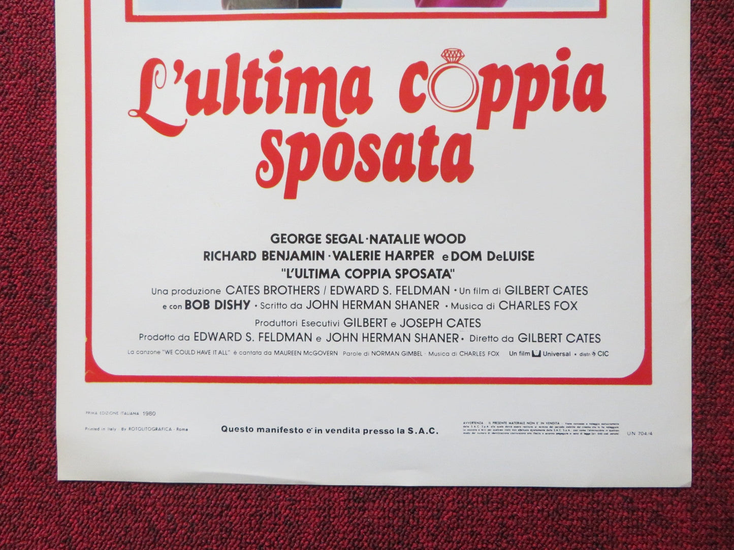 THE LAST MARRIED COUPLE IN AMERICA ITALIAN LOCANDINA POSTER GEORGE SEGAL 1980 Rendezvous Cinema Movie posters