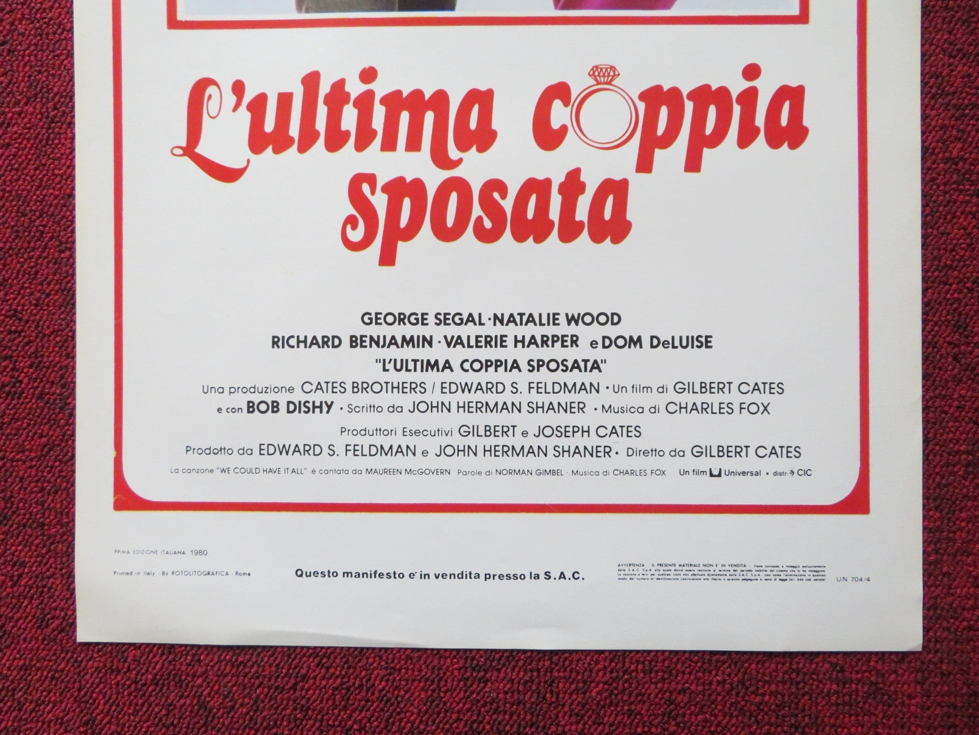 THE LAST MARRIED COUPLE IN AMERICA ITALIAN LOCANDINA POSTER GEORGE SEGAL 1980 Rendezvous Cinema Movie posters