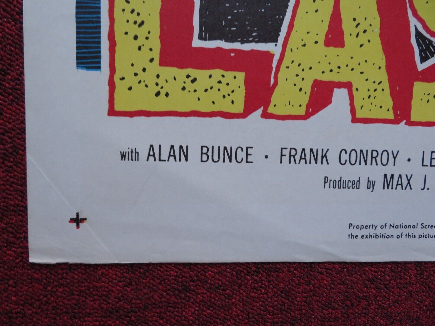 THE LAST MILE FOLDED US ONE SHEET POSTER MICKEY ROONEY FRANK OVERTON 1959 Movie posters