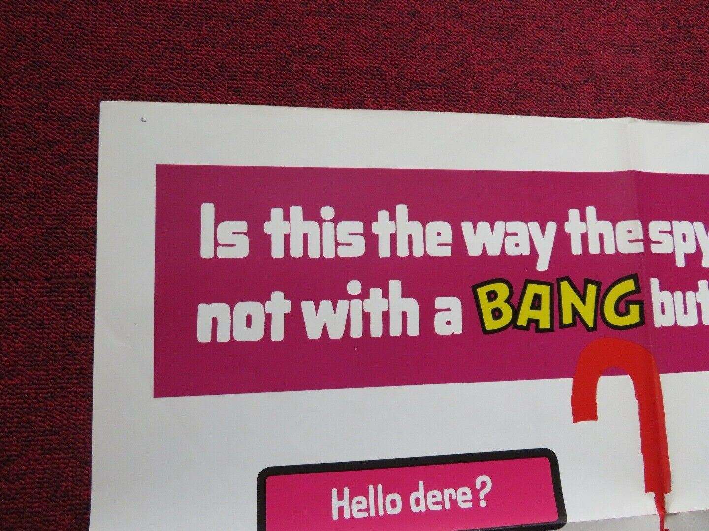 THE LAST OF THE SECRET AGENTS FOLDED US ONE SHEET POSTER MARTY ALLEN ROSSI 1966 Movie posters