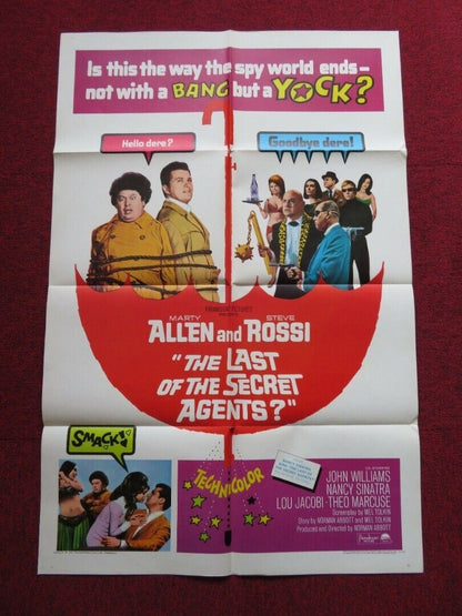 THE LAST OF THE SECRET AGENTS FOLDED US ONE SHEET POSTER MARTY ALLEN ROSSI 1966 Movie posters