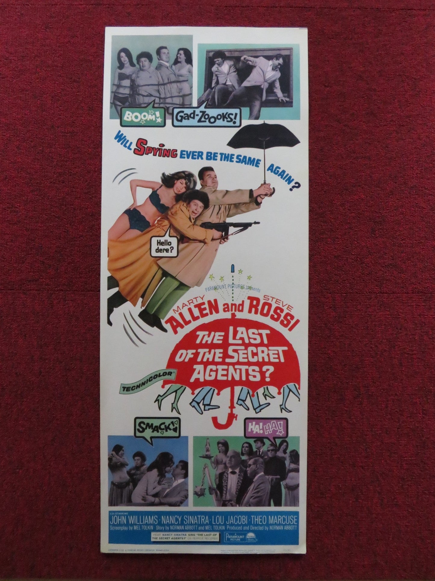 THE LAST OF THE SECRET AGENTS US INSERT (14"x 36") POSTER MARTY ALLEN 1966 Rendezvous Cinema Movie posters
