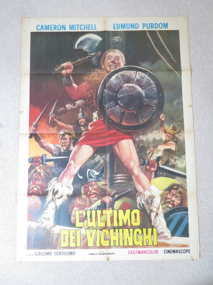 THE LAST OF THE VIKINGS ITALIAN 2 FOGLIO POSTER CAMERON MITCHELL E.PURDOM 1961 Rendezvous Cinema Movie posters